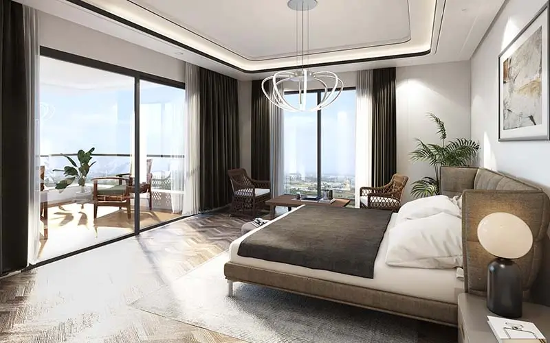 Master bedroom at Umoja Residency apartments for sale in Nyali